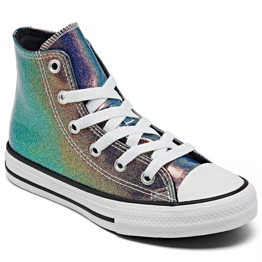 Converse All Star Girls iridescent glitter Chuck Taylors